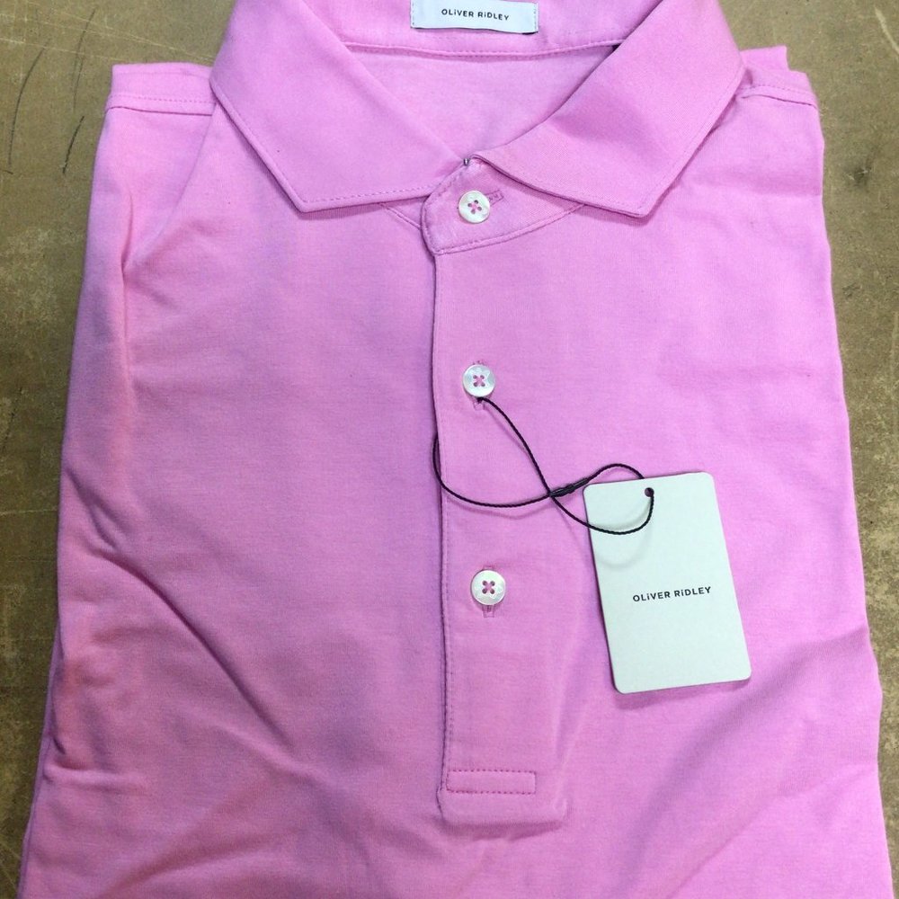 NWT Oliver Ridley Pima Cotton/Spandex polo ORCHID Size L